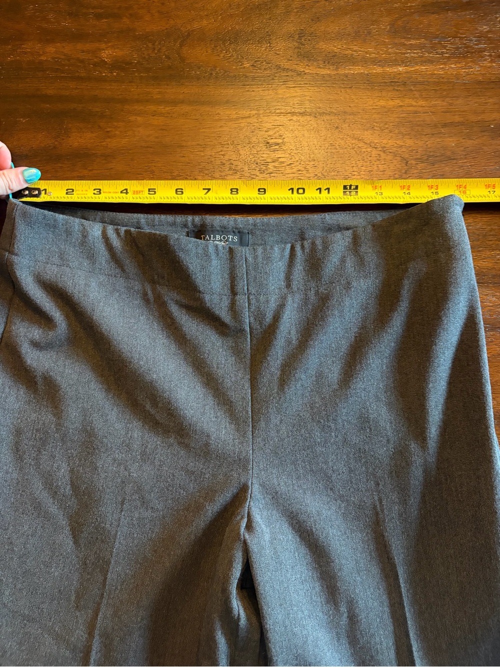 Talbots Classic Side Zip Gray Dress Pants Women’s Size 10 Straight Leg Career Tr - Picture 4 of 5